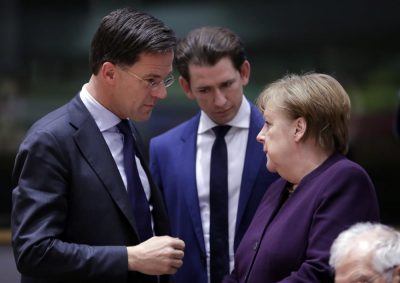 Rutte, Kurz e Merkel